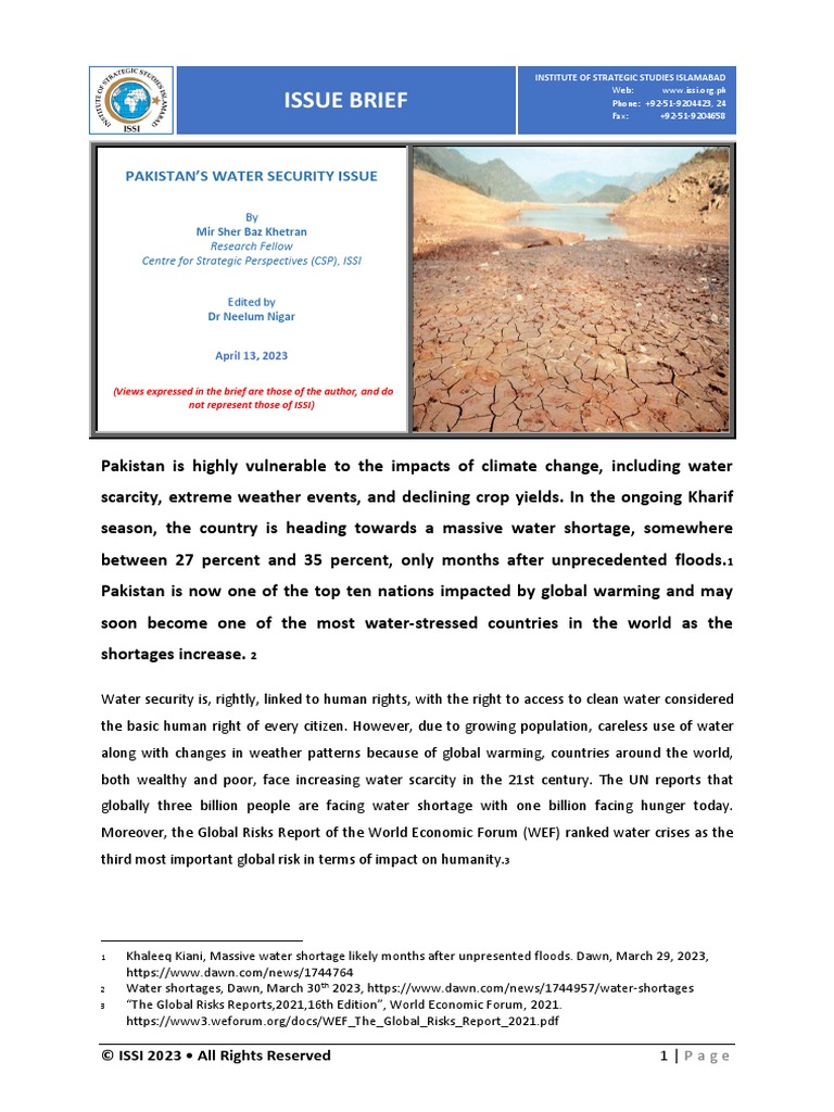 Water Security Pdf Water Scarcity Water Resources