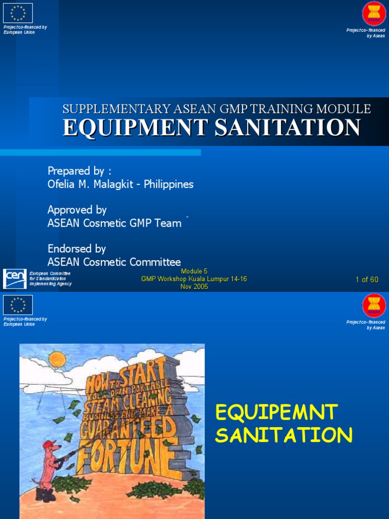 Supplementary GMP Asean Equipment Cleaning Procedure PDF Secondary