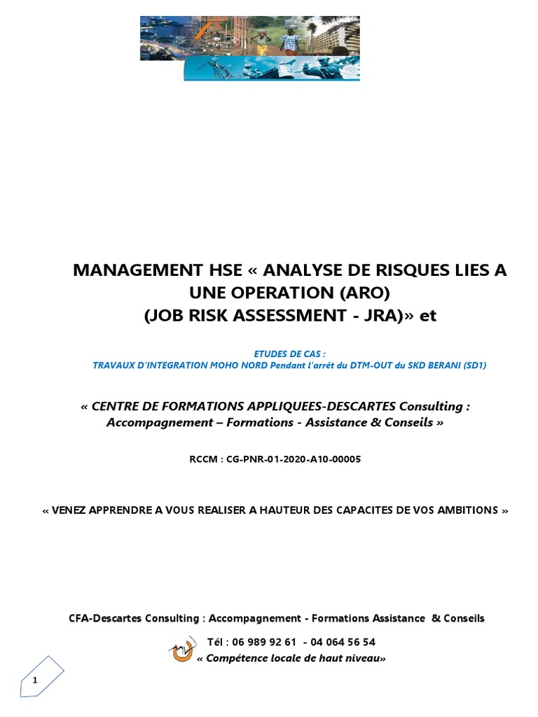 Analyse des Risques HSE en Opérations | PDF | Risque | Gestion des risques