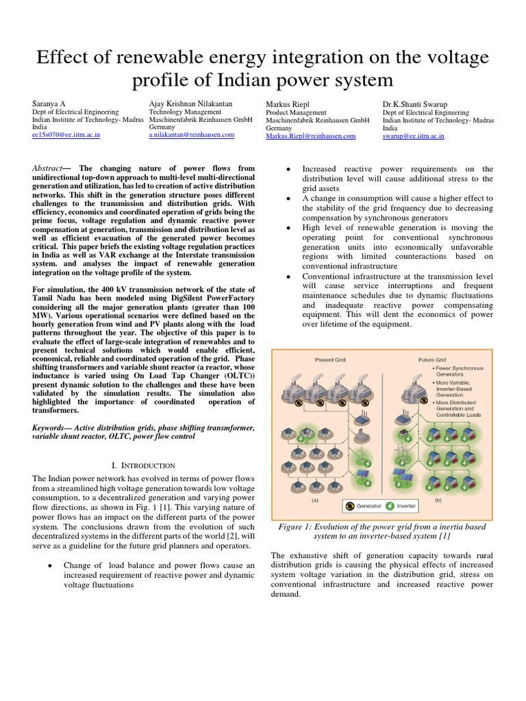 Renewable Impact on India's Voltage | PDF | Electrical Grid | Electric ...