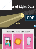 Us SC 353 Sources of Light Quiz Powerpoint English