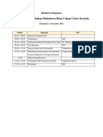 Rundown Kegiatan Seminar Cyber Security