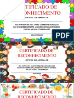 Certificados para Educação Remota Educação Infantil e Ensino Fundamental