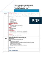 Learning Outcomes January Grade 1