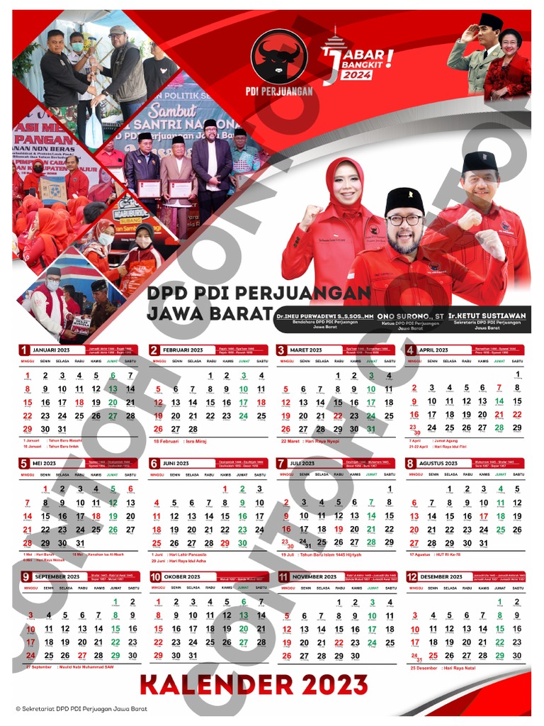 Kalender 1 Lembar Ap Tebel Sample Pdi | PDF
