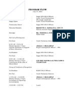 Program Flow On July 14