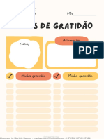 Bônus Planner Mensal Lista de Gratidão