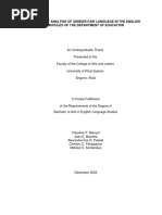 A Content Analysis of Gender-Fair Language in The English Modules of The Department of Education