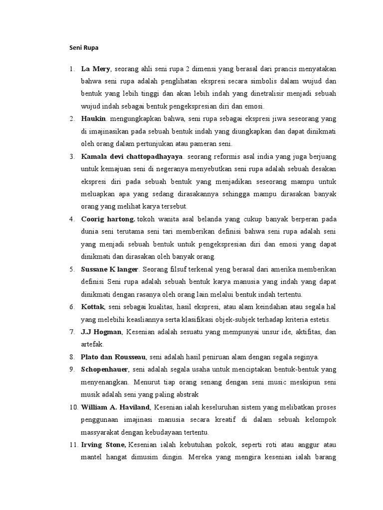 Definisi Dan Estetika Seni Rupa Pdf