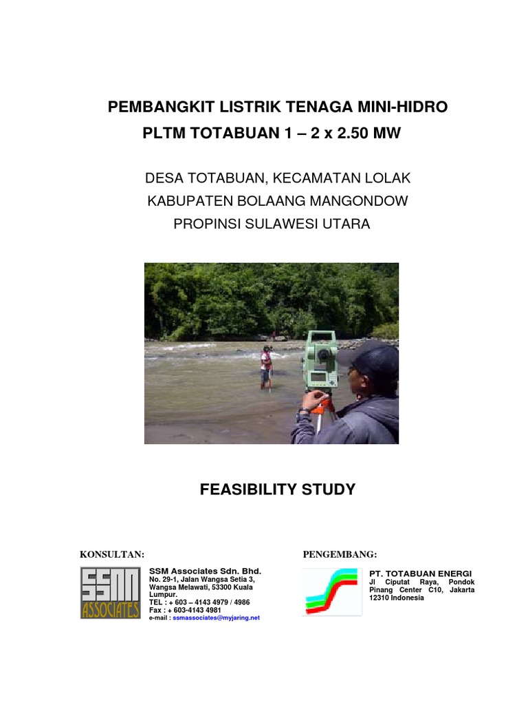 Formulir E2 1a Feasibility Study Totabuan I Pdf Electric Power