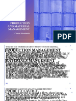 Production and Material Management Assignment