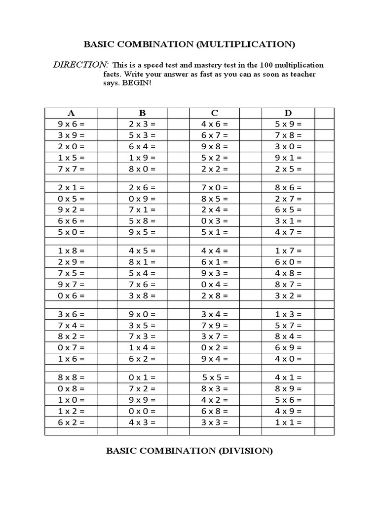 Basic Combination PDF Mathematics Arithmetic