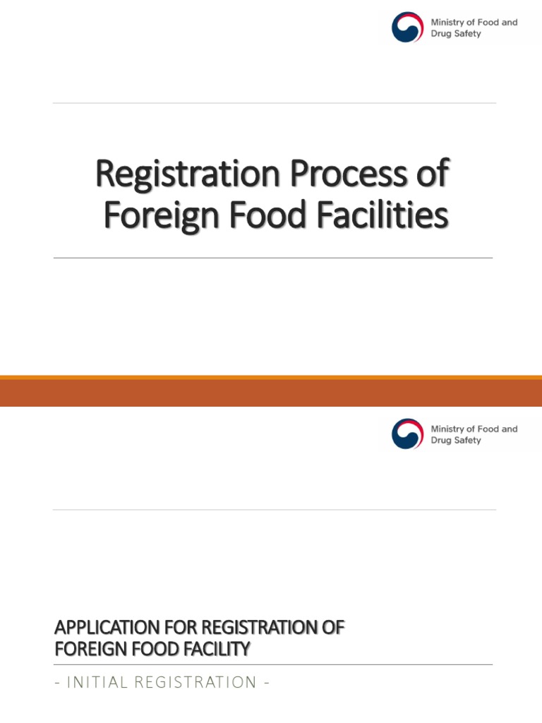 Process of Foreign Food Facility Registration (Total) ENG PDF