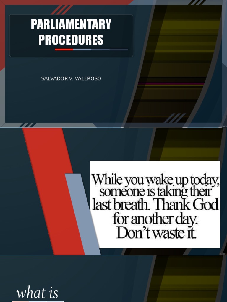 Parliamentary Procedures | PDF | Meetings | Parliamentary Procedure