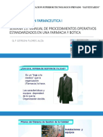 Semana 15 - Manual de Procedimientos Operativos Estandarizados en Una Farmacia y Botica