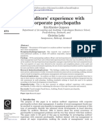 Jurnal 11 - Auditors' Experience With Corporate Psychopaths BY Klarskovjeppesen2016