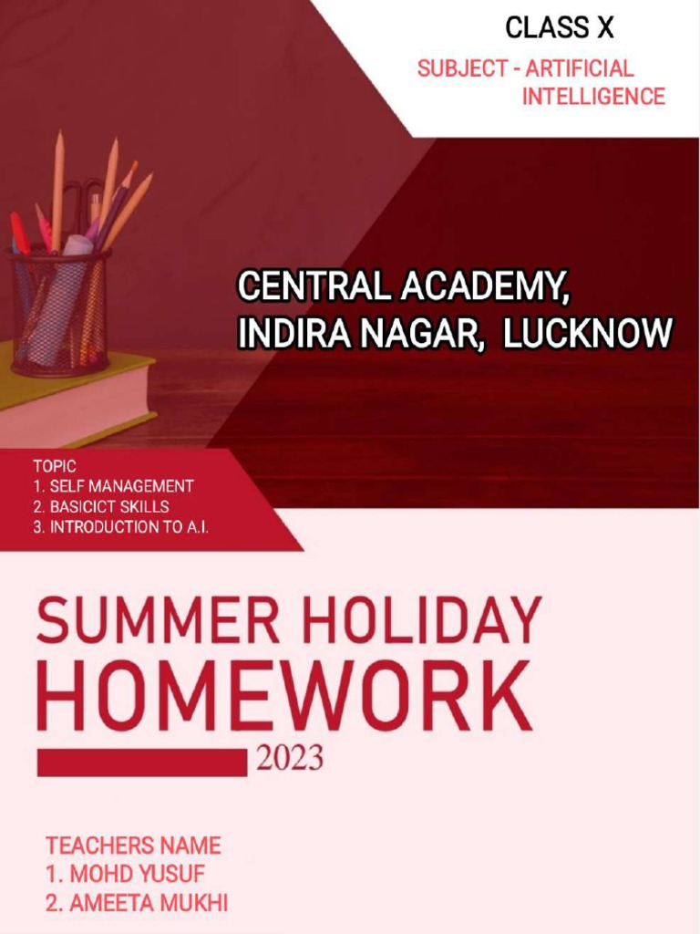 Artificial Intelligence Holiday Homework X Pdf Computing