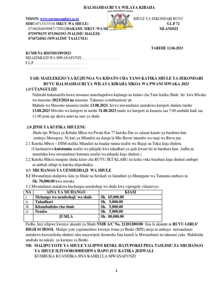 Simu 0713313310 mkuu wa shule s l p 72 pdf