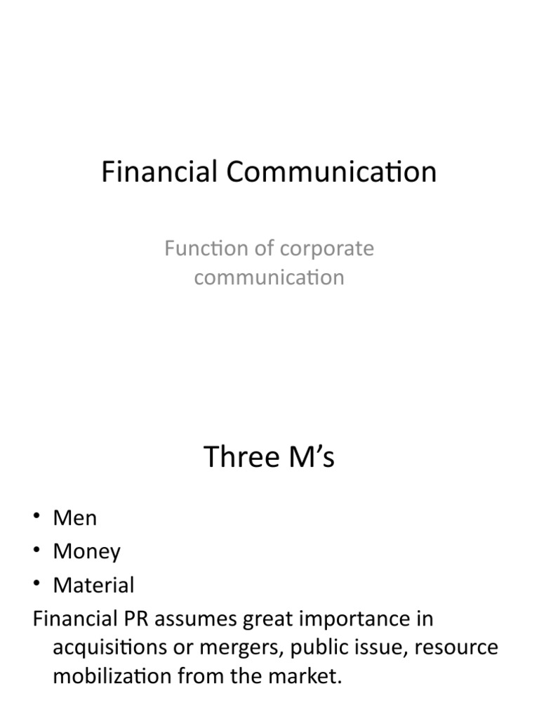 Financial Communication Strategies | PDF | Public Relations | Business