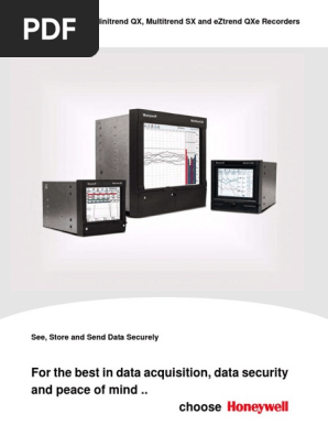 Honeywell Minitrend QX User Manual | PDF | Electrostatic Discharge