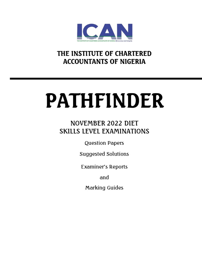 Nov 2022 Pathfinder Skills PDF Expense Goodwill (Accounting)