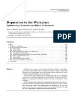 Russell, J., Patterson, J., & Baker, A. (1998) Depression in The Workplace Epidemiology, Economics and Effects of Treatment