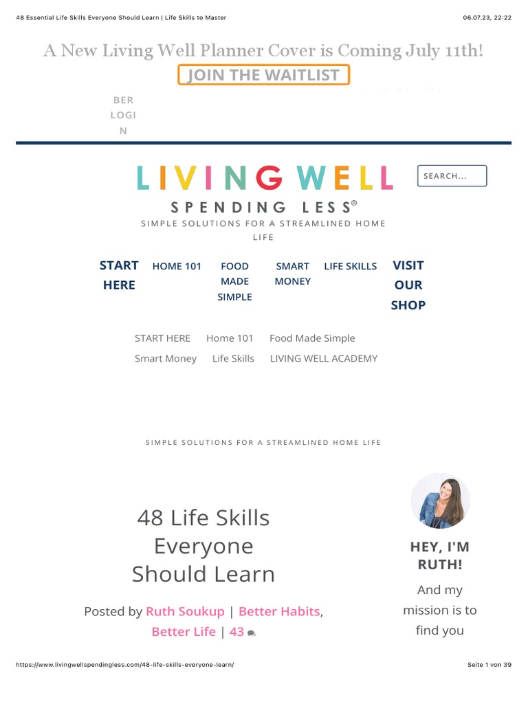 48 Essential Life Skills Everyone Should Learn (S.a.) PDF Love