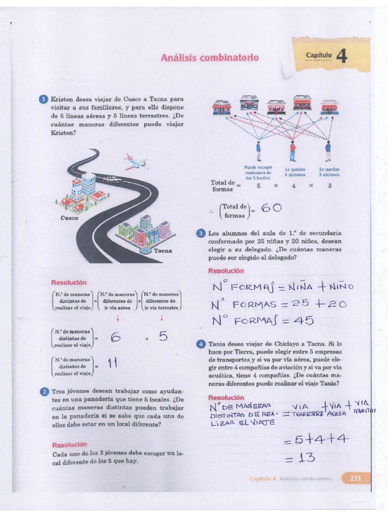 Problemas Resueltos de Analisis Combinatorio y Probabilidades | PDF