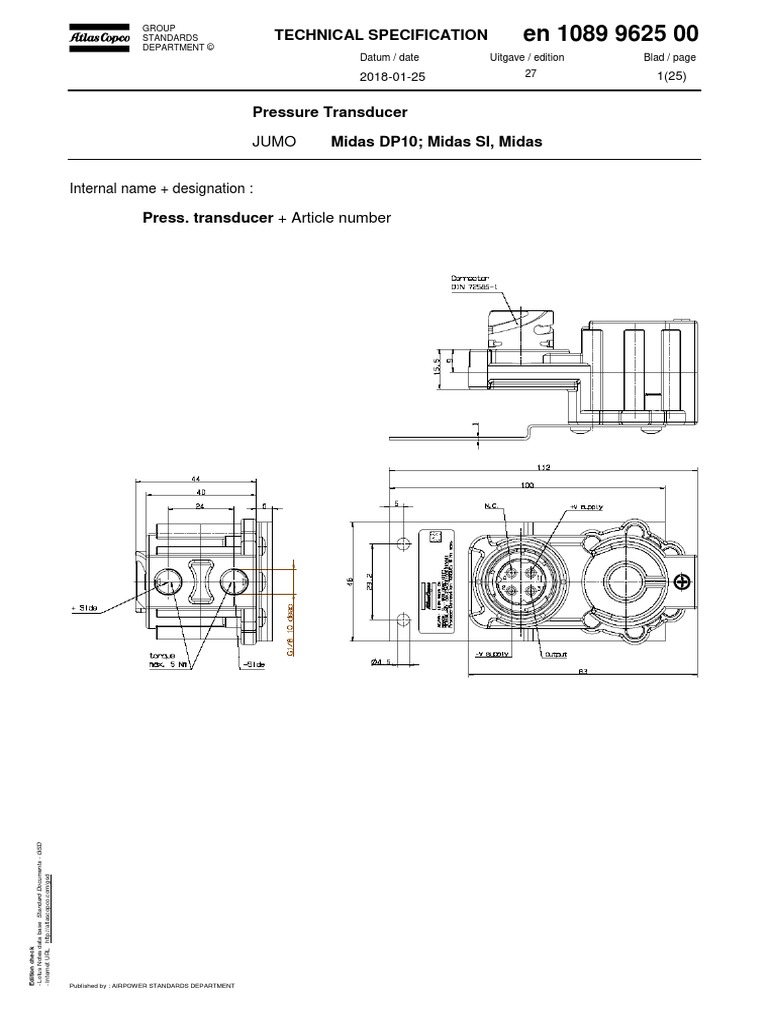 Kavlico DP10 Pressure Transducer Specs | PDF | Manufactured Goods