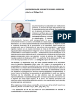 Análisis de La Trascendencia de Dos Instituciones Jurídicas