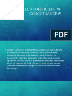 Kendall's Coefficient of Concordance W