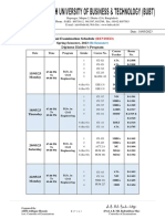 Revised Final Examination Schedule, Spring 2023 (Bi-Semester), Evening Program