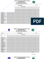 Daftar Hadir Kelas 7 k13