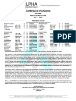 Certificate of Analysis: Value Beyond Measure