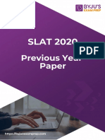 Slat 2020 Question Paper 70