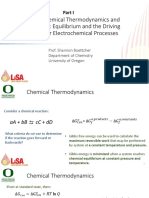 Electrochemical Thermodynamics and Potentials LiSA 101 Boettcher