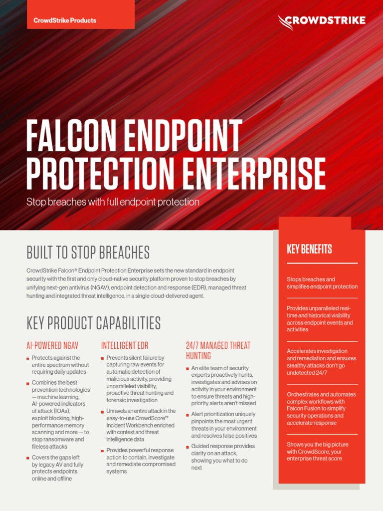 Crowdstrike Falcon Enterprise Bundle Data Sheet Pdf Security