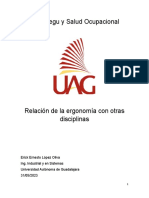 Relación de La Ergonomía Con Otras Diciplinas