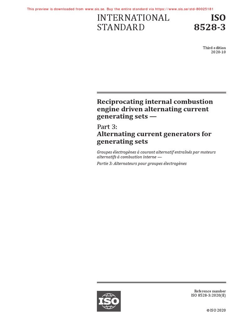 Preview ISO - 8528 - 3 - 2020 - EN | PDF | International Organization ...
