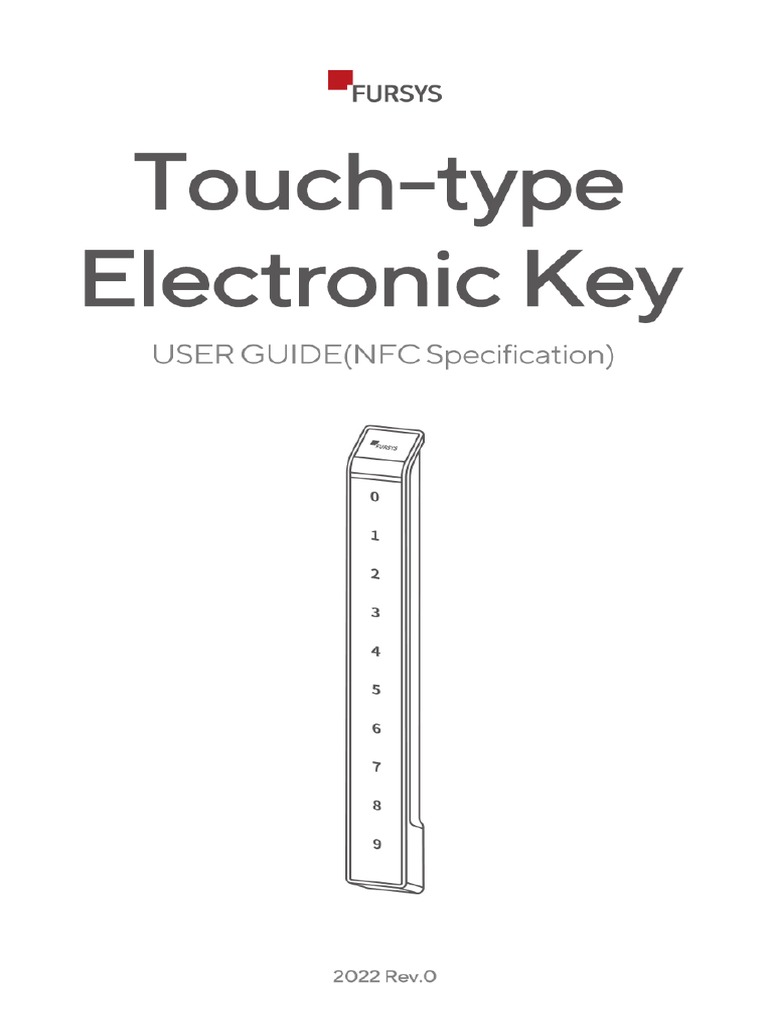 Touch-Type Electronic Key - User Guide - NFC | PDF