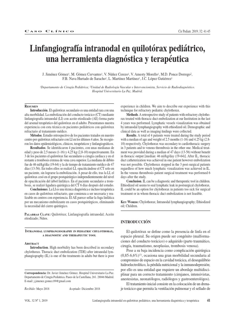 Quilo Torax PDF Sistema linfático Medicina CLINICA