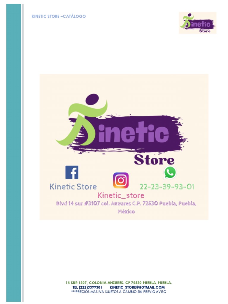 Catálogo Kinetic Store y precios | PDF | Ultrasonido