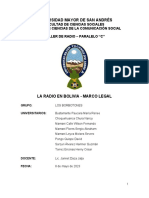 La Radio en Bolivia, Marco Legal - Borbotones