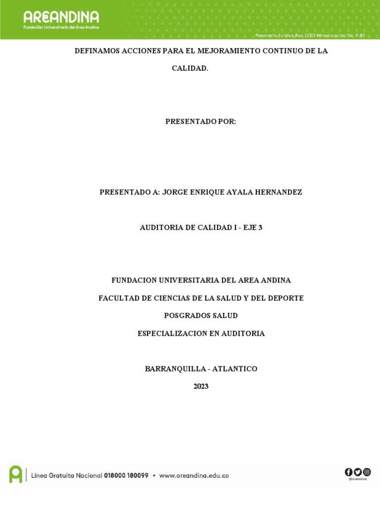 Mejoramiento Continuo de la Calidad IPS | PDF