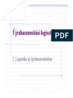 Újrahasznosítási Logisztika. 2. Logisztika Az Újrahasznosításban