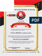 Certificado Barberia Ayala