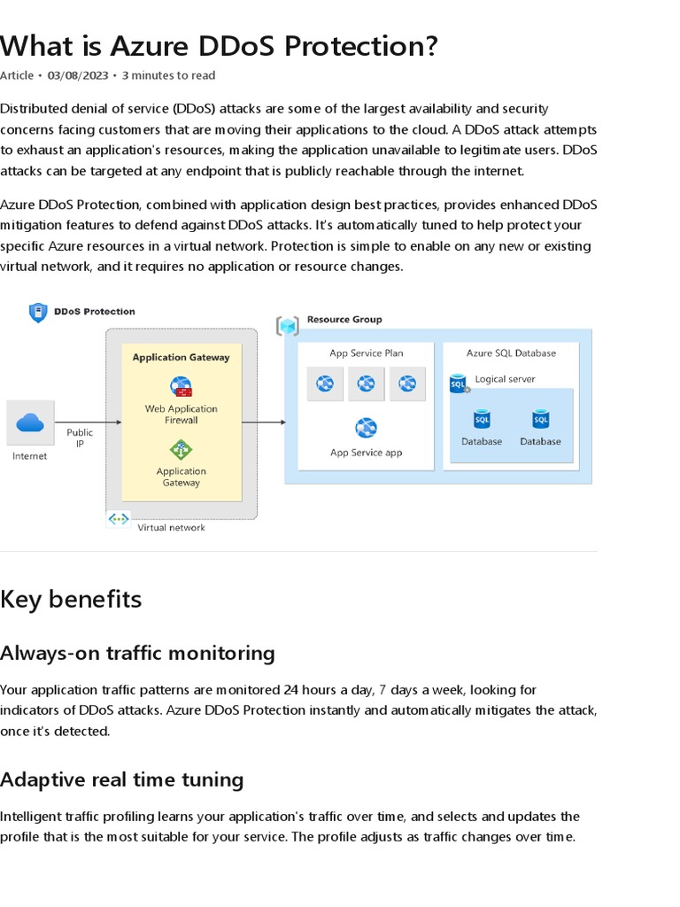 Azure DDoS Defense for Cloud Users | PDF | Denial Of Service Attack ...