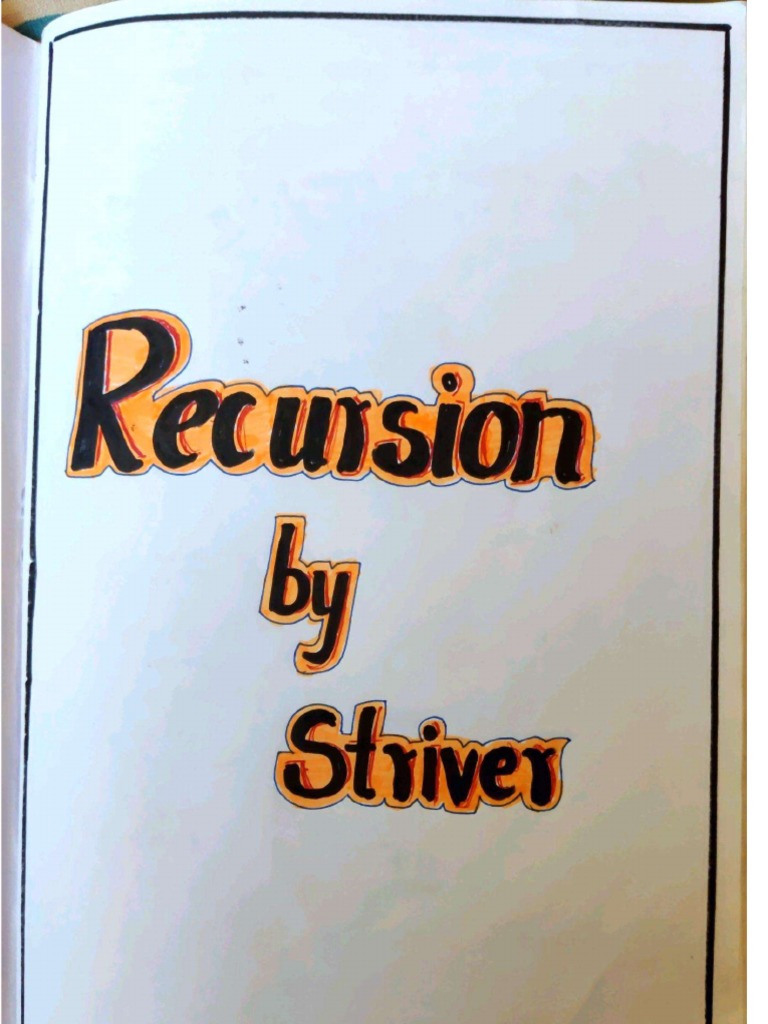 RECURSION | PDF