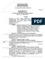 Supliment La Proiectul Ordinii de Zi A Ședințelor Parlamentului Republicii Moldova Din 13 - 21 Iulie 2023