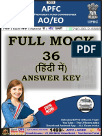 Upsc Epfo Apfc Aoeo Full Mock Hindi Answer Key 36